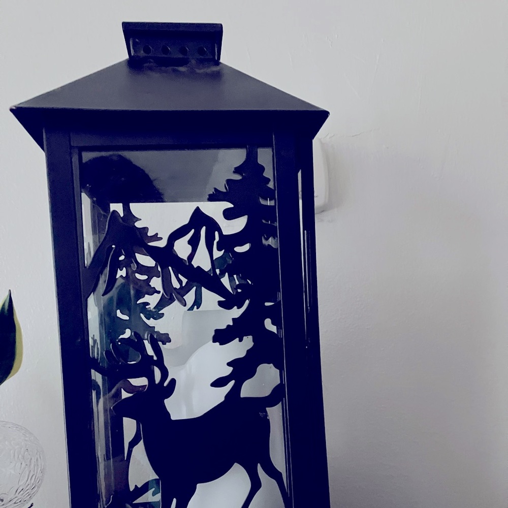 Large Deer/Outdoor/Western Motif Candle Lantern